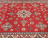 5x7 Red Kuba Afghan Hand Knotted Wool Area Rug